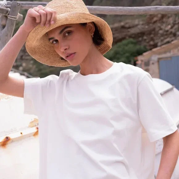 Jenni Kayne Crochet Raffia Sun Hat S/M - Picture 1 of 10